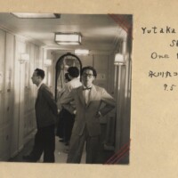 船上でスケッチ展を開催。展覧会終了後、作品は全て海に投じてしまったとのこと。しかし、松澤さん洒落てます。